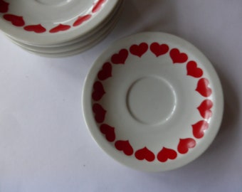 6 vintage saucer plates vintage 1970s