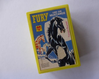 FURY und die Mustangs Quartett Spiel Vintage 60er 70er Jahre