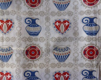 Vintage cotton fabric 1950s 1960s vintage 50s 60s