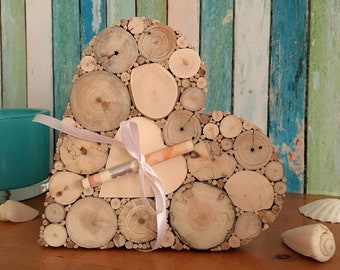 Geldgeschenk Hochzeit Jubiläum Herz Holz Holzdeko, Silberhochzeit, Goldene Hochzeit, Hochzeitsgeschenk, Gutschein verschenken Geld verpacken