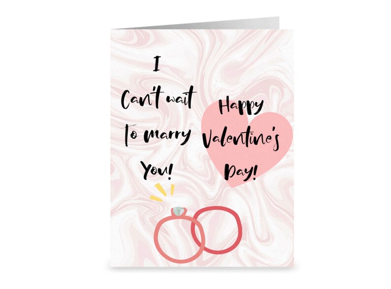 Valentine/'s Day Card for Fiance Engaged Valentines Card Valentine/'s Card Happy Valentine/'s Day Card for Fiancee