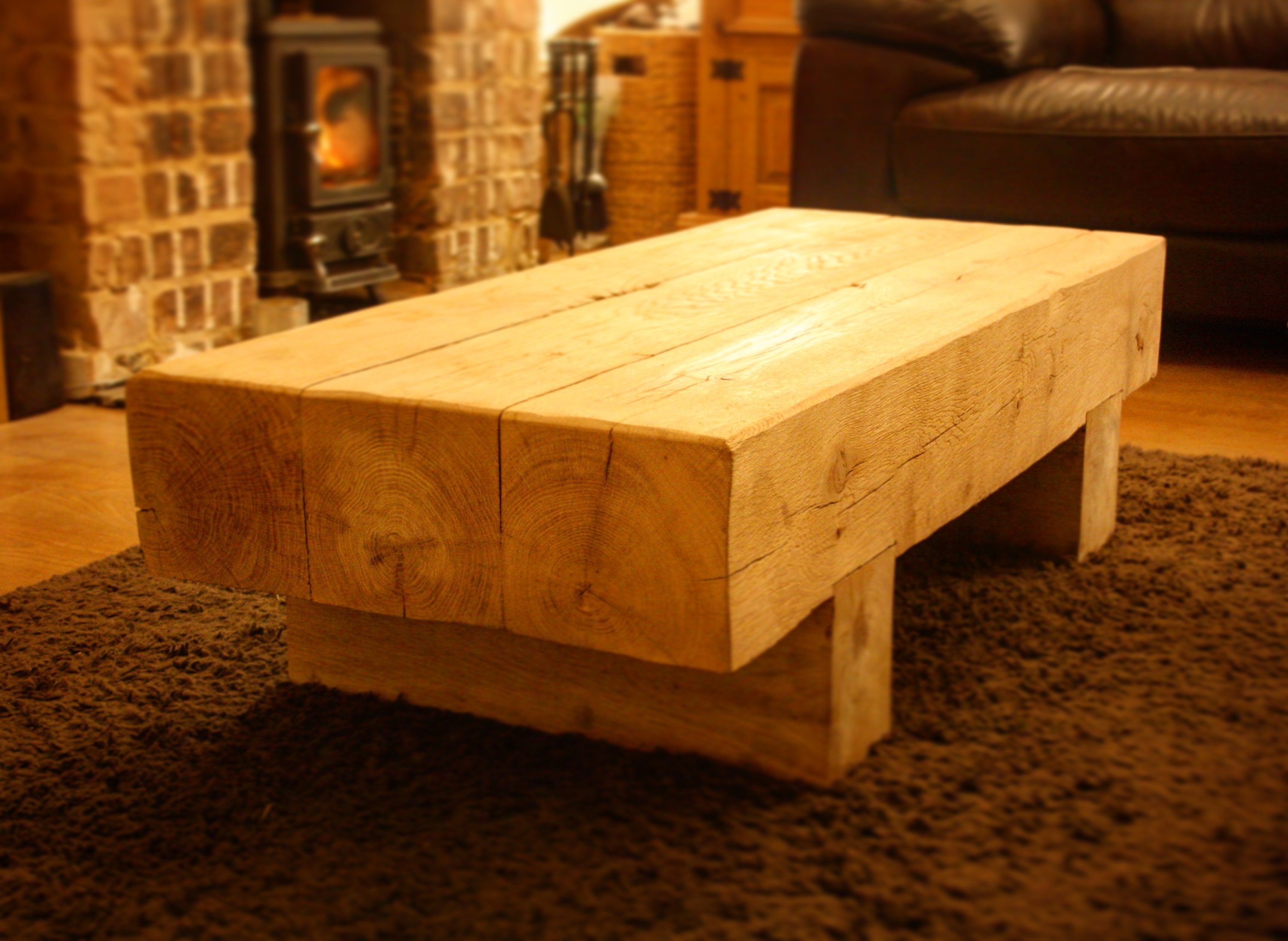 Oak Beam Coffee Table Etsy UK