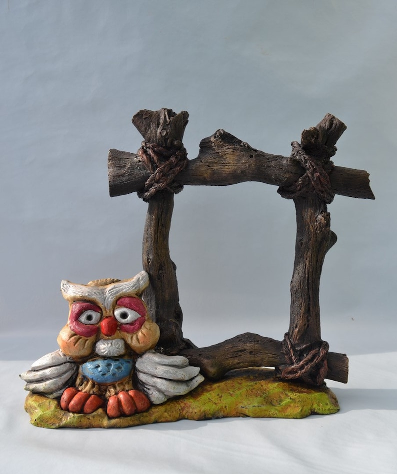 Porta Photos Ceramics Owl