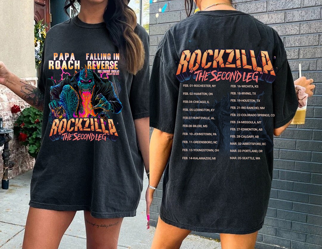 Rockzilla the Second Leg Tour 2023 Shirt Rockzilla Shirt Etsy