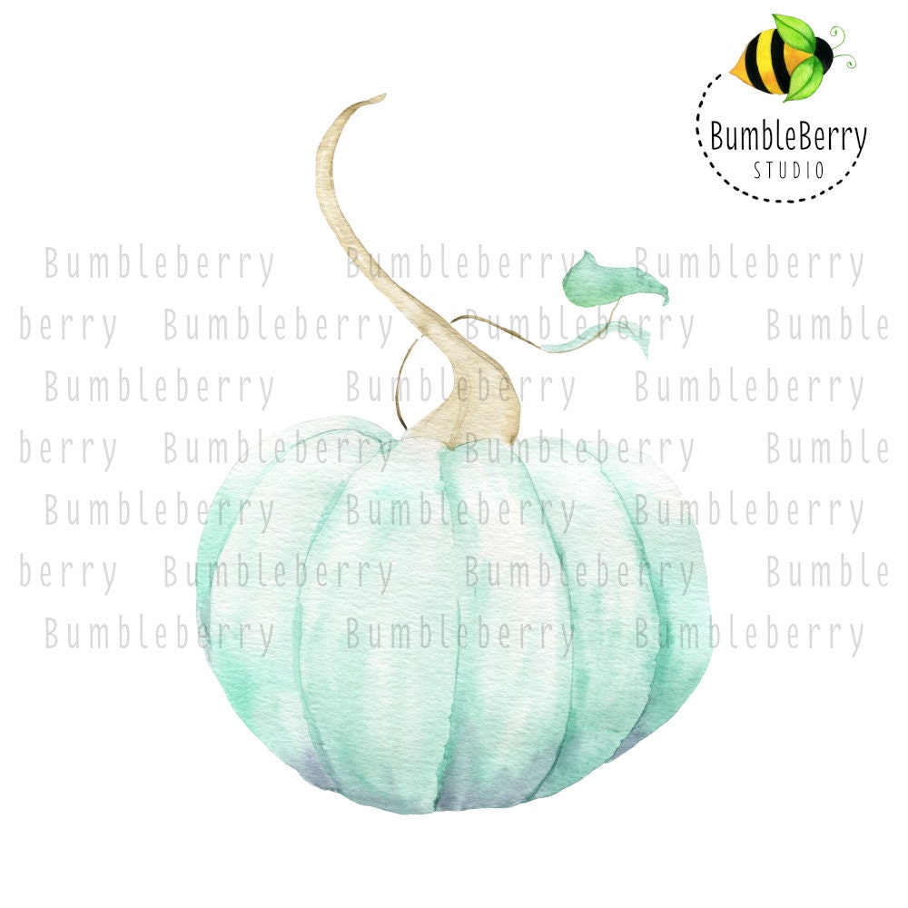 Pumpkin Watercolor Png Digital Download Clipart Handpainted Etsy