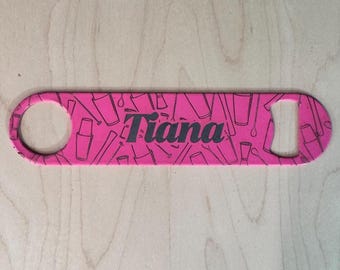 Llave de barman personalizada de acero inoxidable / Abrebotellas grabado a medida