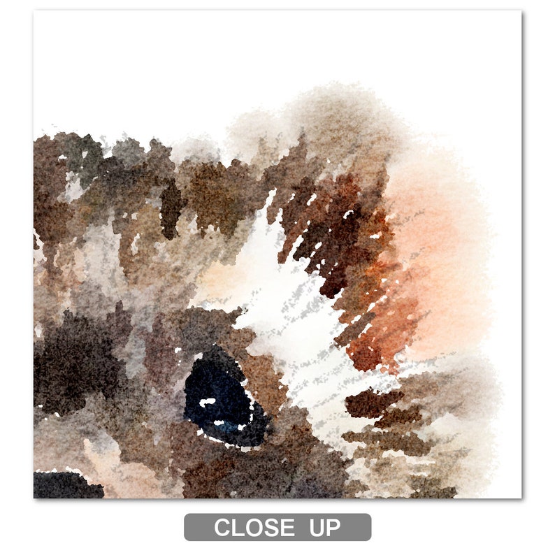 Ferret Wall Art Watercolor Woodland Nursery Art Print Ferret Etsy