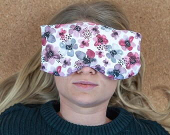 Yoga Augenkissen aus Baumwoll-Stoff – Meditation Entspannungskissen Lavendel & Bio Dinkel gefüllt - Leichtes Gewicht für Augen entspannen