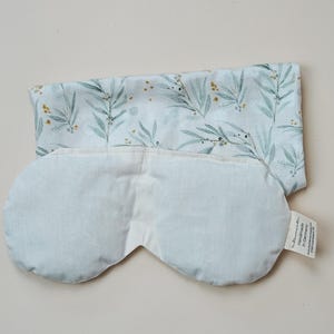 Organic eye pillow for meditation & yoga – pillow for the eyes – with scent of lavender and grains – stress relief in everyday life – boho style olive branches