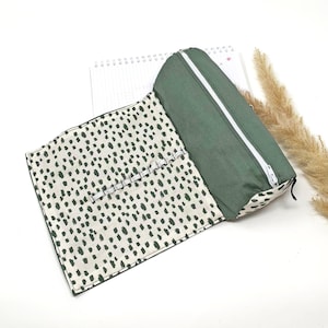 personalized pencil case school - green - pencil case with name elastic band, gift student, pencil case girl with name