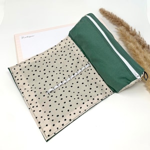 personalized pencil case school - green - pencil case with name elastic band, gift student, pencil case girl with name