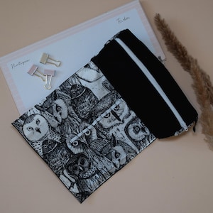 Pencil case owl / pencil case, pen case, pencil case, school, study, pencil case, pencil roll, university, owl, Hedwig