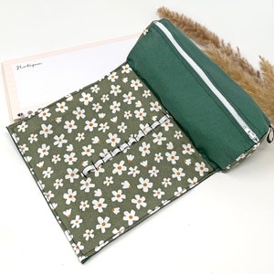 Astuccio personalizzato per la scuola - verde - astuccio con elastico per nome, regalo studente, astuccio per bambina con nome