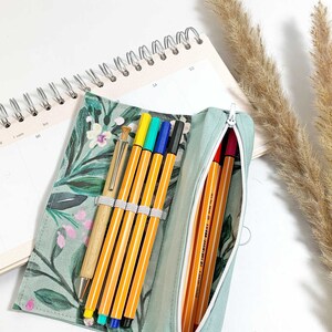 Pencil case for studies personalized, pencil case school, pencil case girl, pencil roll Uni, pencil bag turquoise, little Friedrich image 4