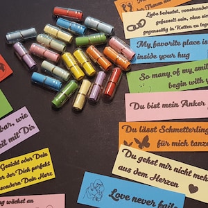 20 Liebesbotschaften in Kapseln, Valentinstag, Liebe, Geschenk, Überraschung *karokreativ*