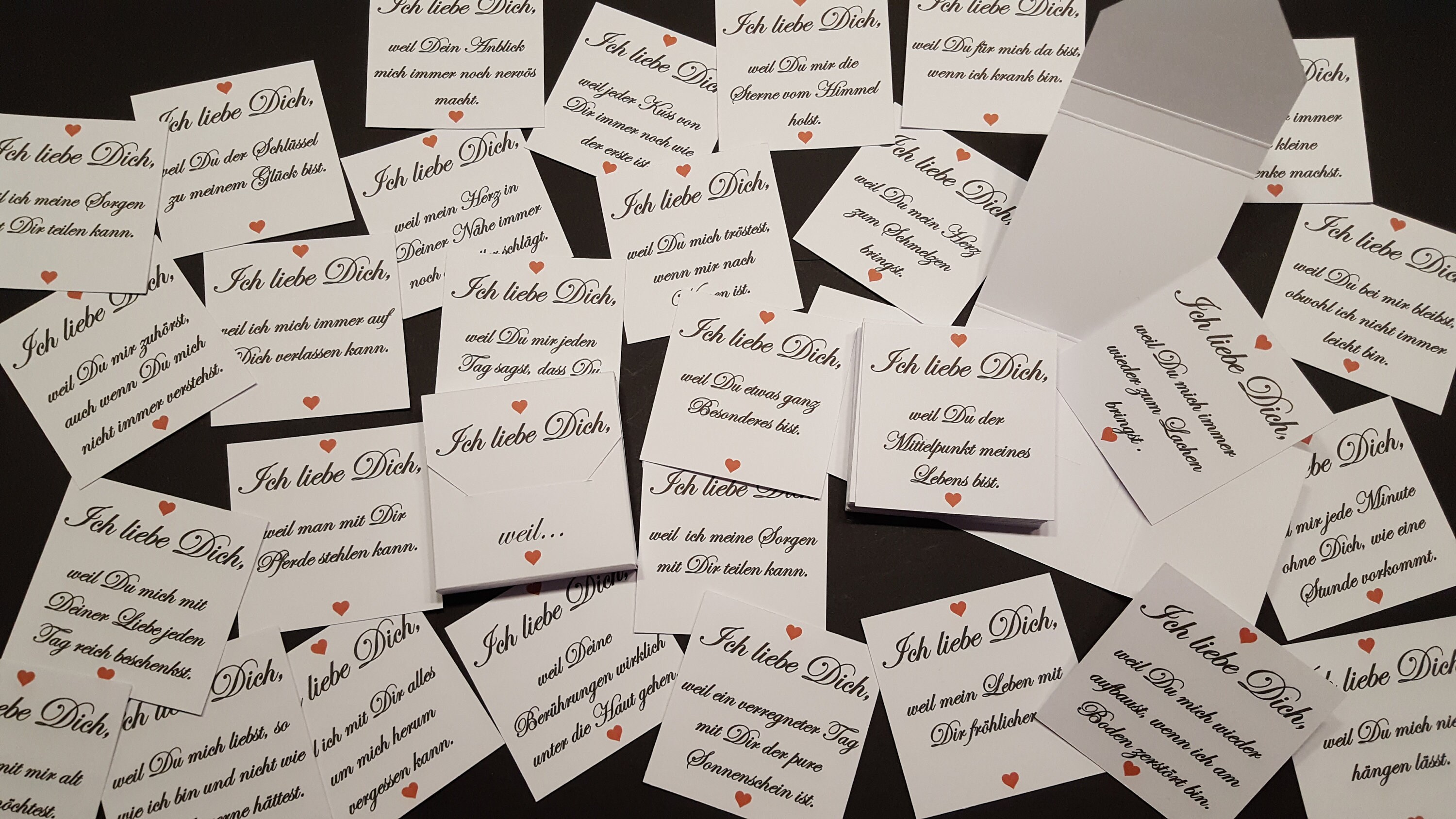 Ich liebe dich weil Kärtchen Liebesbrief Valentinstag Etsy