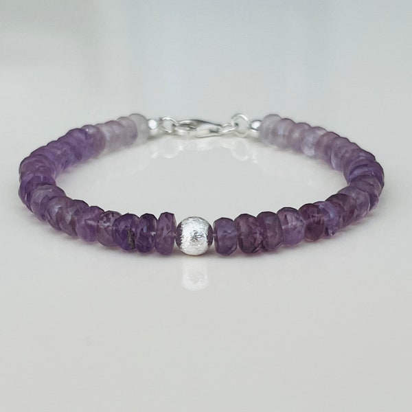 Amethyst Ombre Armband 925 Sterling Silber