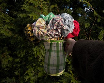 Individual Unique Hand-Sewn Flower Hair Clips