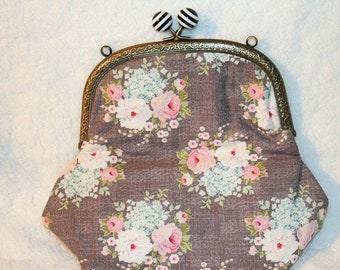 Cosmetic pouch-Rose fabric