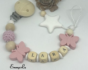 Pacifier with wish name and silicone star