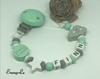 Pacifier chain with desired name