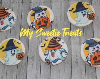 Cute Halloween ghost cookies
