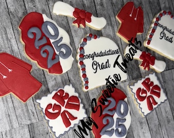 2025 Graduation Cookies/Grad Gifts/Senior Gifts/Grad Cookies/Grad Sugar Cookies/Grad Party/Class of 2025 edible Gift/Custom Cookies/