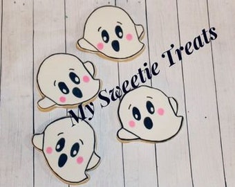 halloween/cute/ghost cookies 1{Dozen}