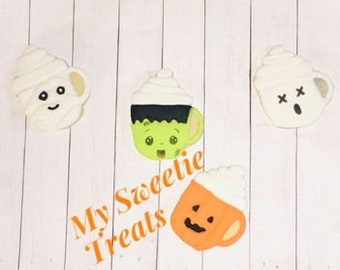 Cute Halloween Mug Cookies 1{Dozen}