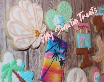Beach party/birthday Cookies 1{Dozen}
