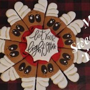 Christmas Reindeer Cookies/Cookie Platter/Christmas Cookies/Sugar Cookies/Custom Sugar Cookies/Christmas Sugar Cookies/Christmas Gift