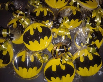 Superhero Cookies/superhero birthday/ birthday cookies/ decorated cookies/ bat cookie/ superhero decorated cookies/ superhero party 1{Dozen}