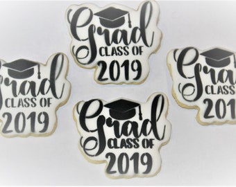Graduation Cookies/ Can put  Any Year put on them