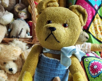 Vintage cheeky teddy bear / teddy man "Ferdinand" from the 40s wants to be adopted