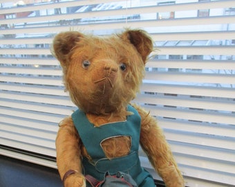 Vintage lustiger  Teddybär " Emile  " aus Frankreich möchte adoptiert werden, Bär, Teddybär