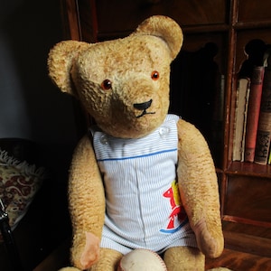 * antique bear ୨୧ * 小さくて可愛い テリアさん グラスアイの小さなテディベア/Antique Teddybear/ぬいぐるみ