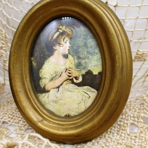 Vintage beautiful oval picture frames, gold frames, Florentine picture frames 2 pieces, to put image 3