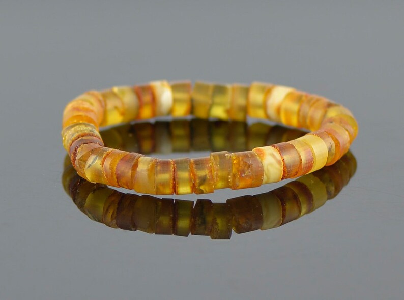 unpolished amber bracelet