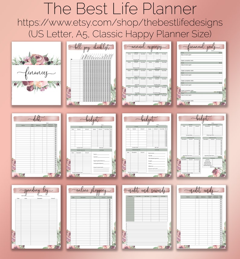 2022 2023 CUSTOMIZABLE Home Management Binder/planner Etsy