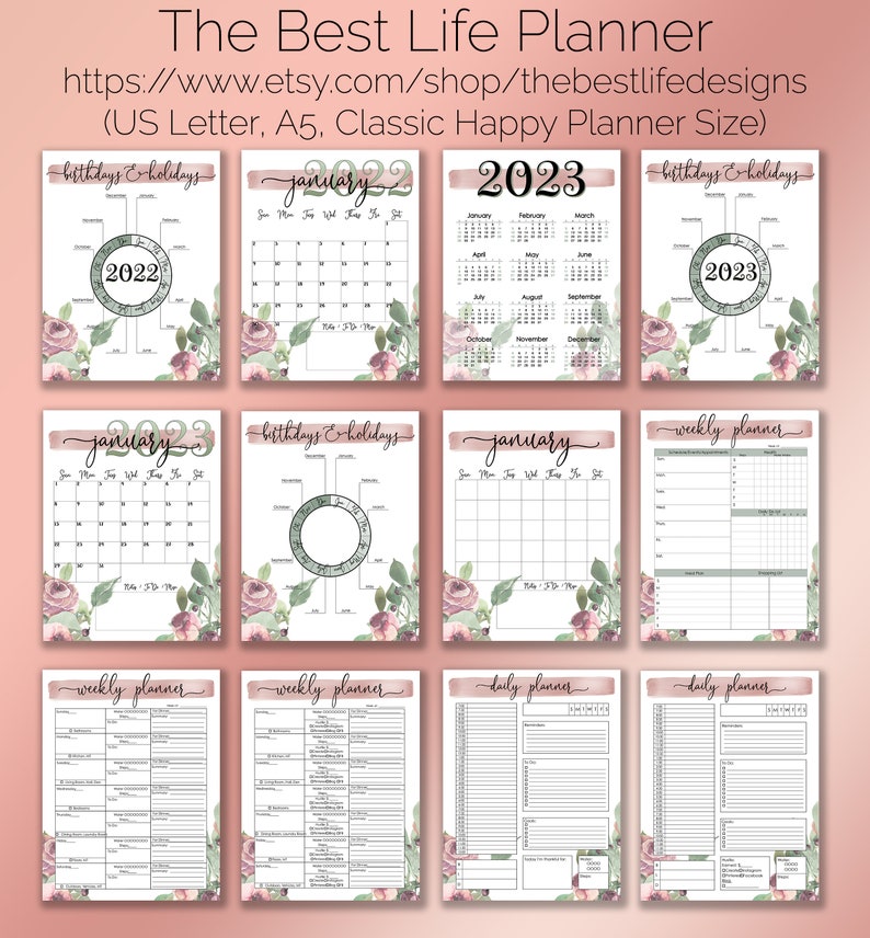 2022 2023 CUSTOMIZABLE Home Management Binder/planner Etsy