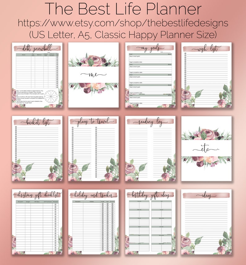 2022 2023 CUSTOMIZABLE Home Management Binder/planner Etsy