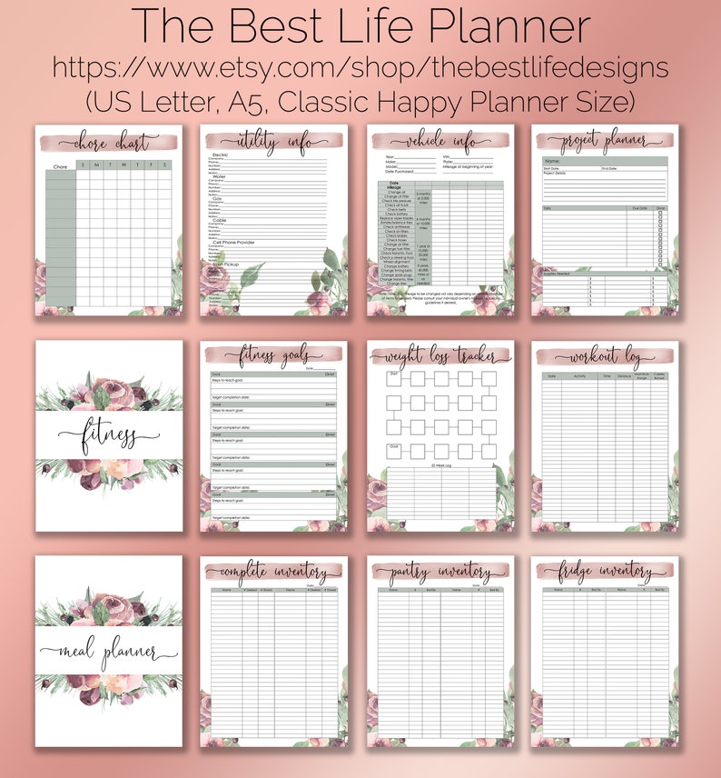 2022 2023 CUSTOMIZABLE Home Management Binder/planner Etsy
