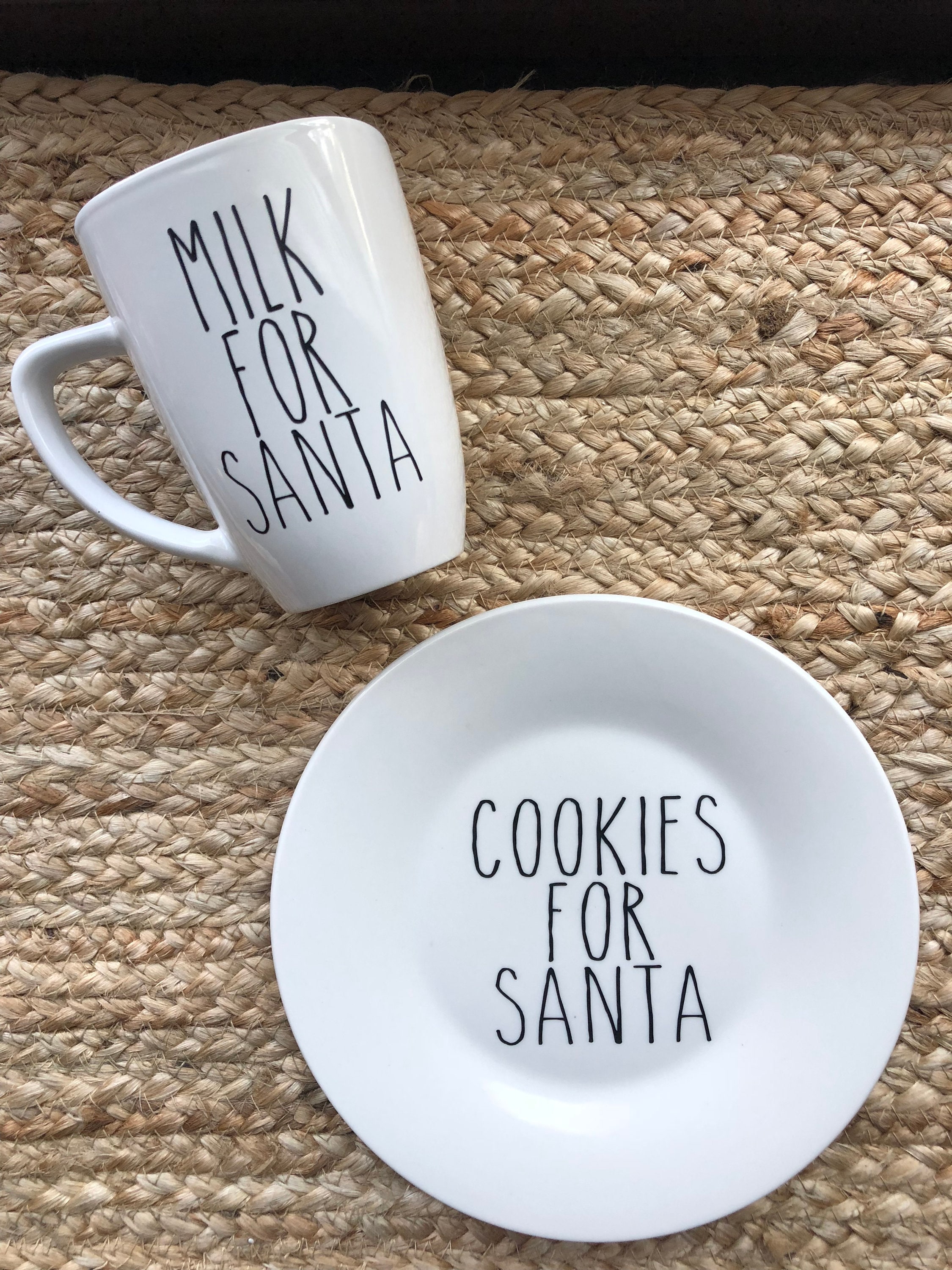cookies for santa plate and mug set