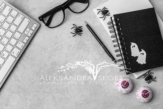 Halloween Desk Stock Photo Styled Photography Office Mockup Styled
