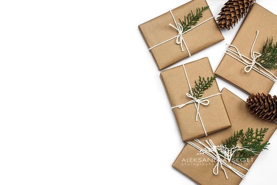 Christmas Gift Rustic Christmas Christmas Banner Desktop Mockup Flat Christmas Gift Rustic Christmas Christmas Banner Desktop Mockup Flat