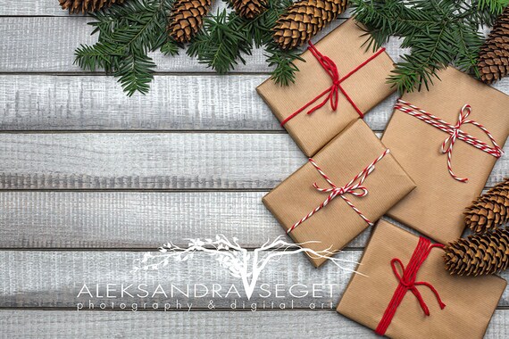 Flatlat Mockup Christmas Mockup Gift Photo Styled Stock Photo