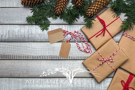 Christmas Styled Photo Mockup Desktop Photo Background Flatlay Mockup