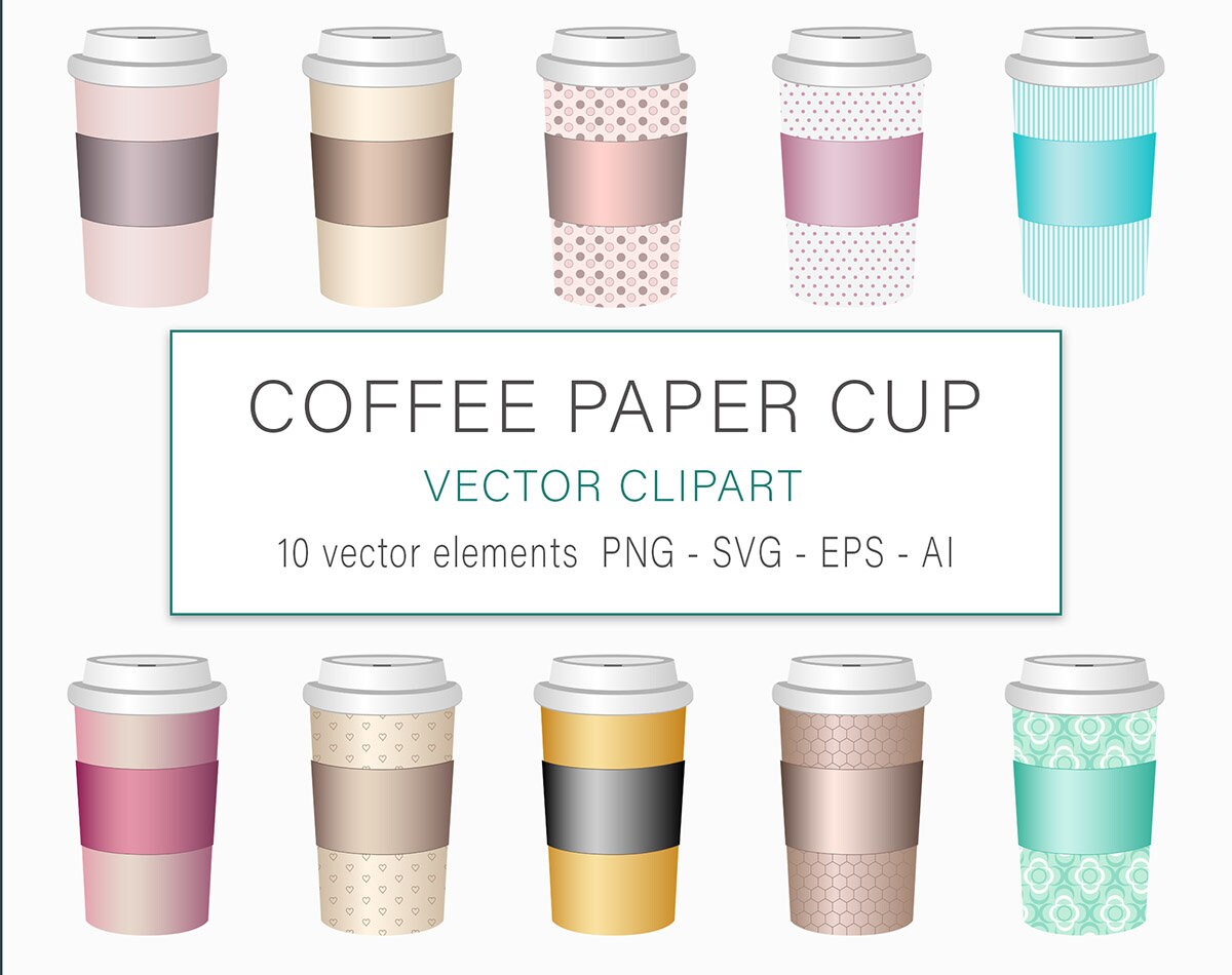 Download Coffee Paper Cup Clip Art Vector Coffee Cup Svg Coffee Png Etsy