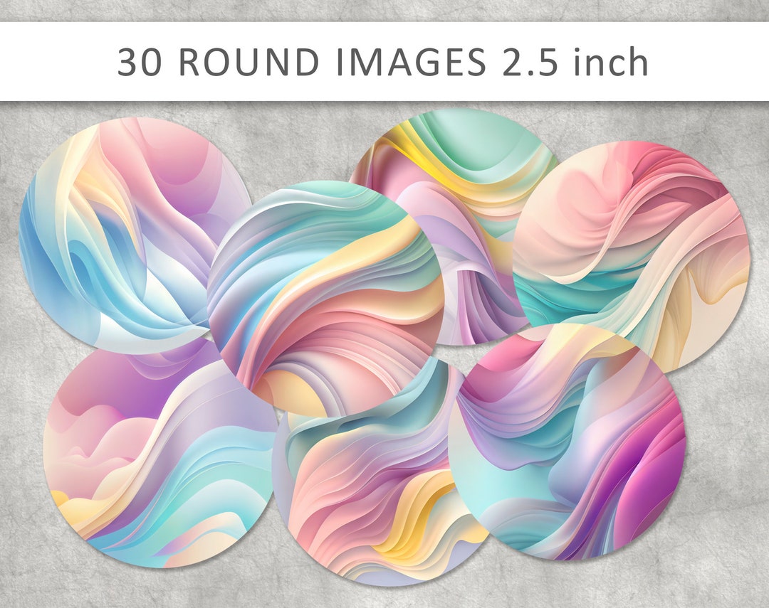 2.5 Inch Printable Circles, Digital Collage Sheet, Keychain PNG, Pocket ...
