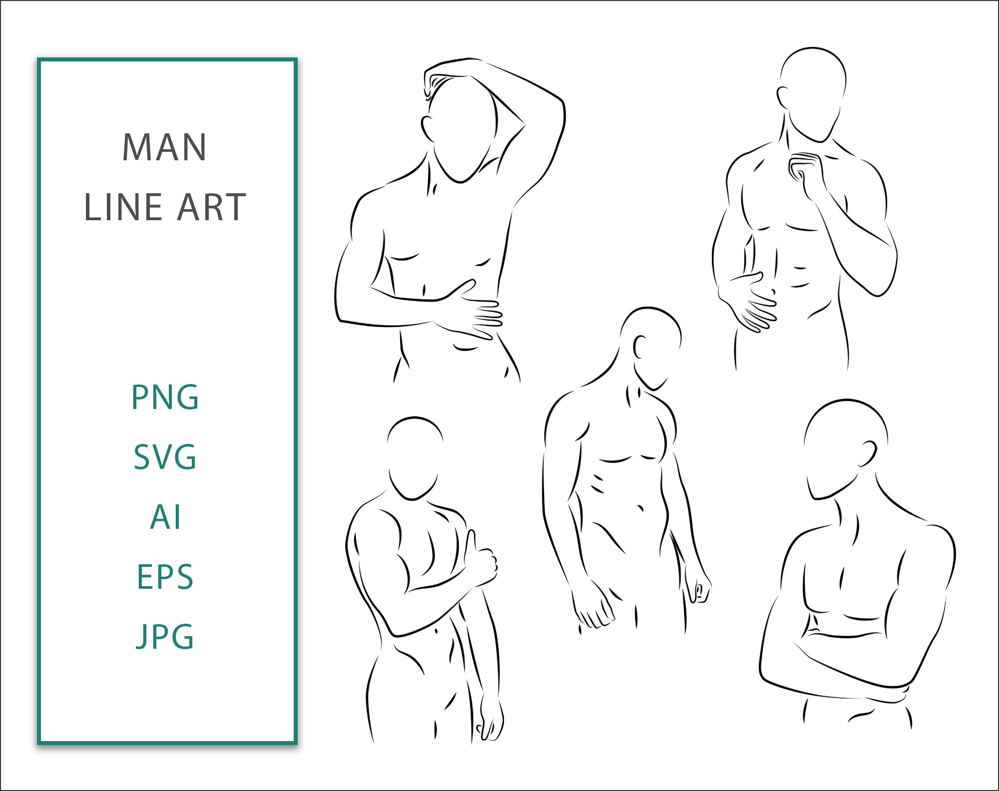 Men SVG, Man nude Line Art, Male Body art, Nude Male Line Art, Men Line Art, Line vector art, Body Line Art, svg files, Man Body Art